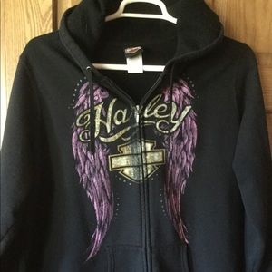 Harley Davidson zip up hoodie